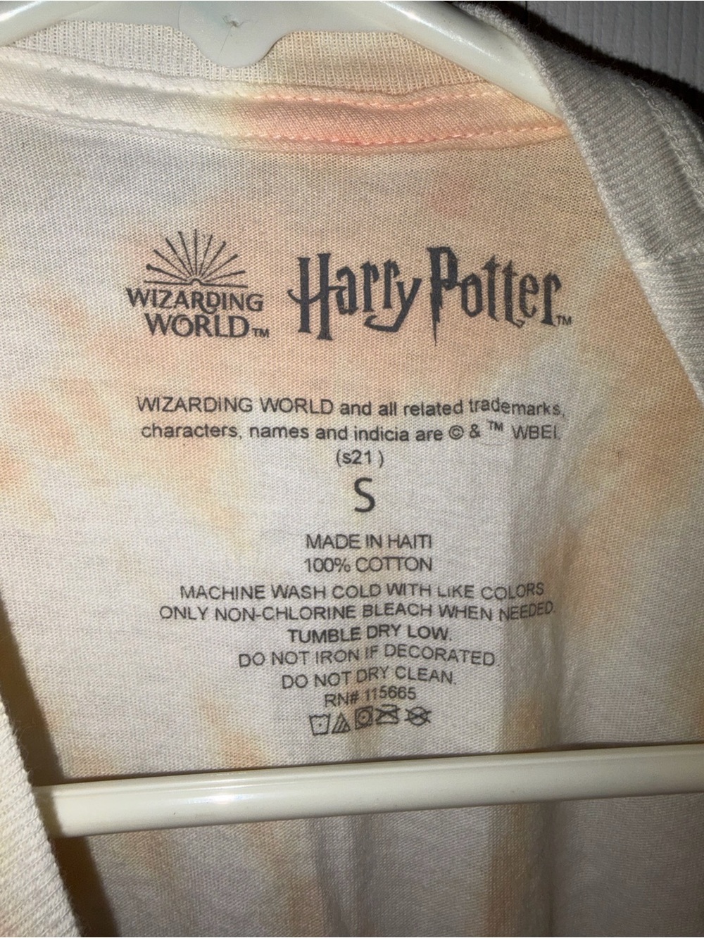 🧡 Harry Potter Gryffindor Lion Tie Dye Graphic Tee Official Wizarding World S - Picture 2 of 3